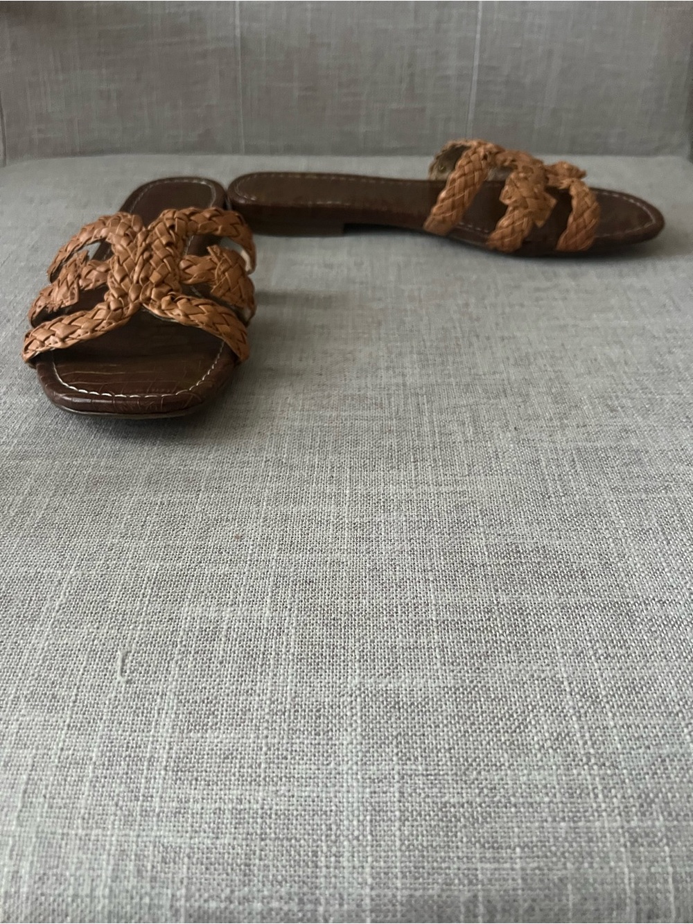 Sam Edelman Braided Tan Slip-On Sandals - Picture 5 of 8